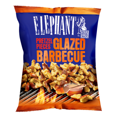 ELEPHANT BAKES PRETZELS PIECES GLAZED BARBECUE 75gr ELEPHANT BAKES PRETZELS PIECES GLAZED BARBECUE 75gr
