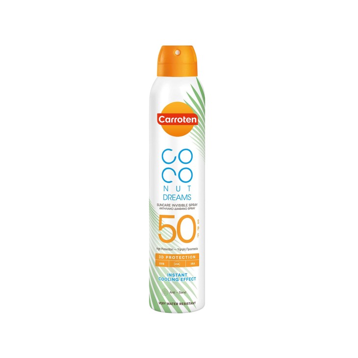 CARROTEN COCONUT DREAM ΑΝΤΗΛΙΑΚΟ ΛΑΔΙ ΔΙΑΦΑΝΟ 50SPF ΣΕ SPRAY 200ML